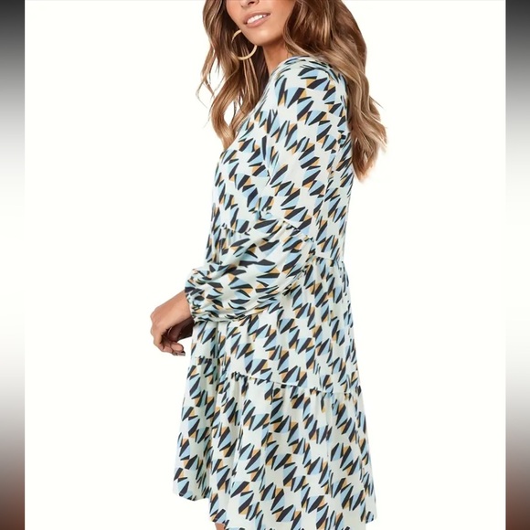 Vibrant Geo Print Tunic Dress - Picture 2 of 7